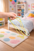 Cintre enfant en métal plastifié – Coloré, léger et antidérapant